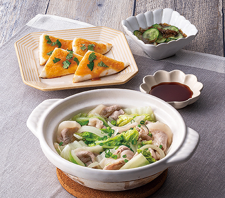 ノンオイルでヘルシー！白菜と豚しゃぶ肉の土鍋蒸し