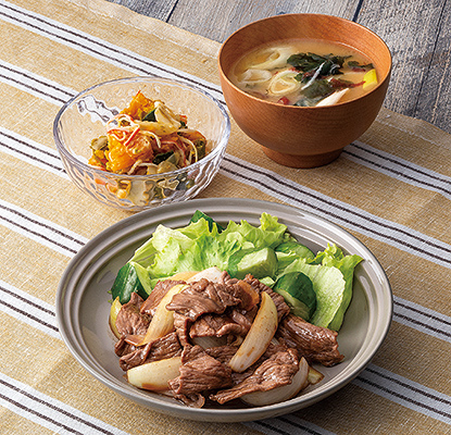 牛肉の甘酢照り焼き