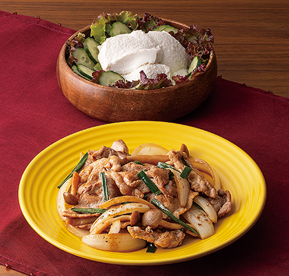 甜面醤で!豚肉ときのこのコク旨炒め