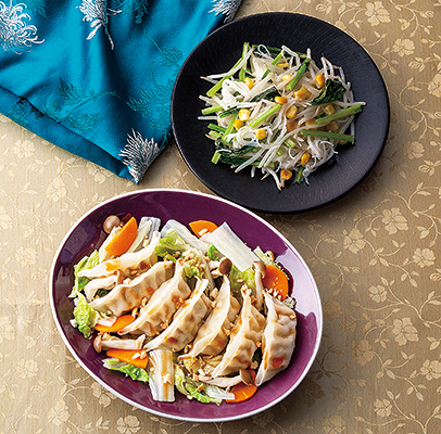 野菜と食べる水餃子~ごまだれがけ~